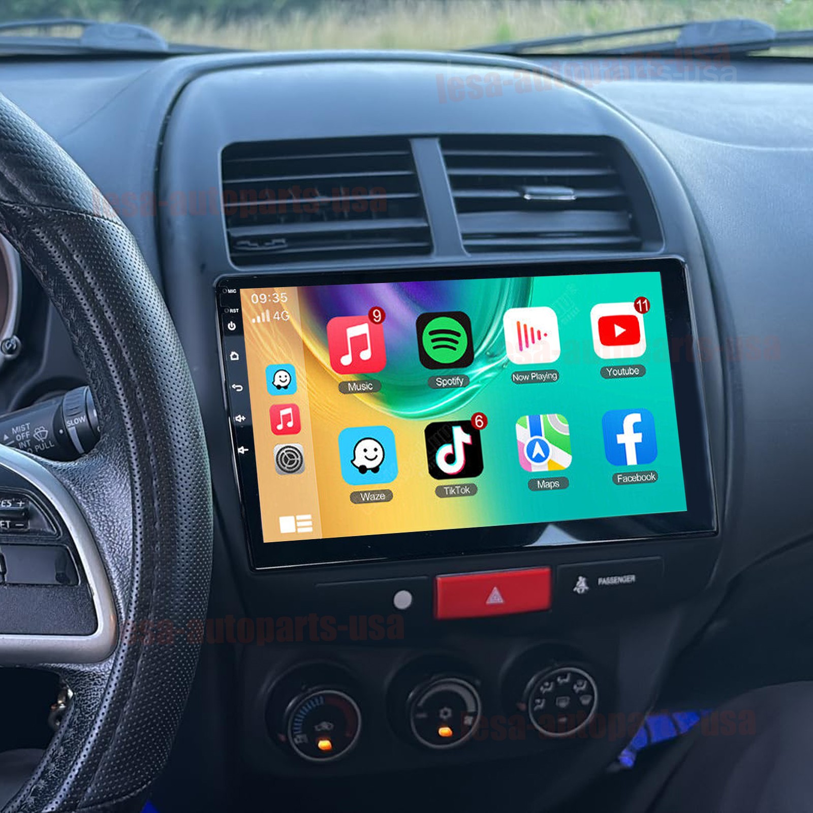 Car Stereo Radio GPS Navi WiFi Android 15 Carplay For Mitsubishi ASX 2010-2017