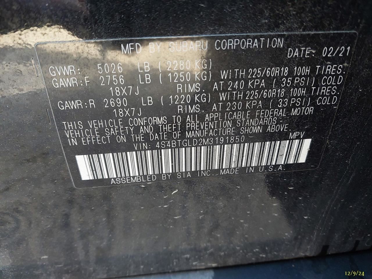 Audio Equipment Radio Display And Receiver Fits 21-22 LEGACY 3263988
