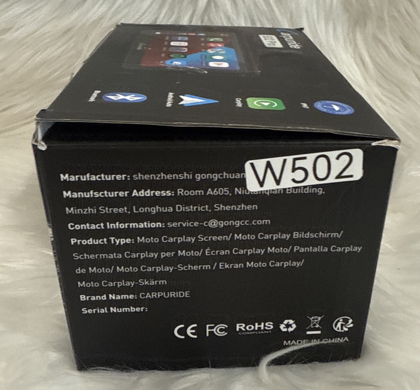 Carpuride W502Pro Motor Stereo Carplay Android Auto Intercom Compass Waterproof