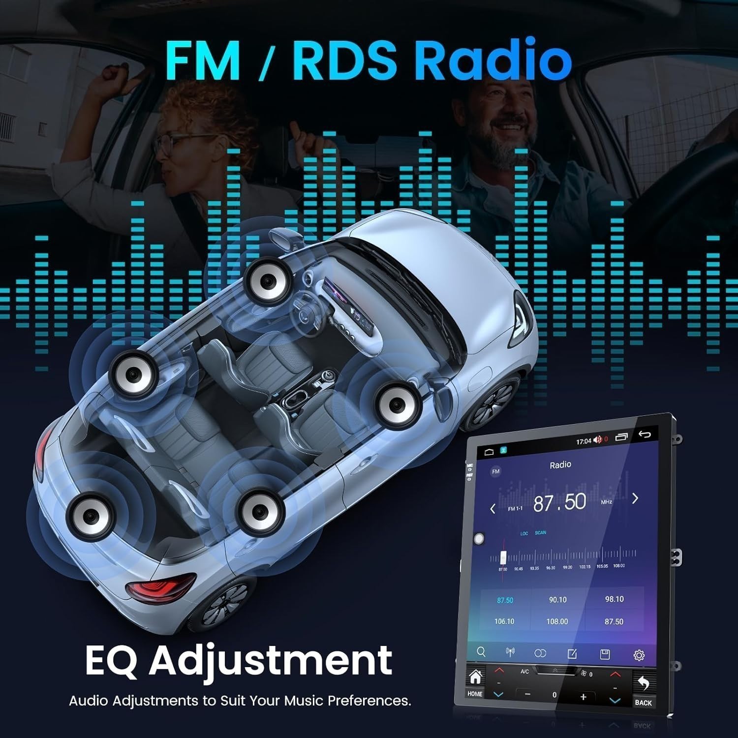 For 2009-2015 CarPlay Android 13 Car Radio Stereo DSP RDS
