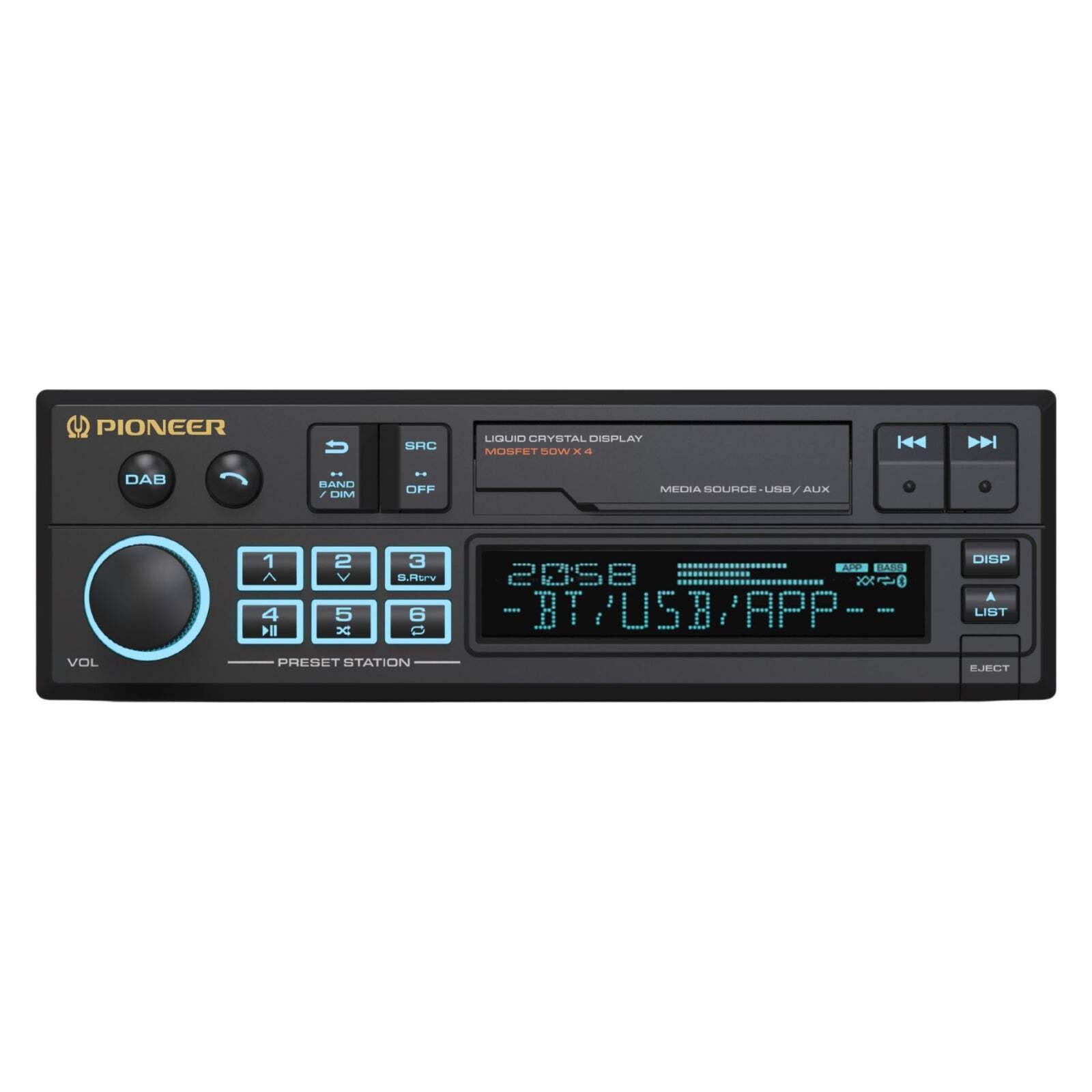 Pioneer SXT-C10PS Retro Car Stereo Bluetooth DAB+ USB Aux Classic Radio OEM Look