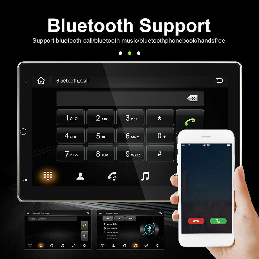 Android 13 Double 2 DIN Rotatable Car Stereo Radio 10.1” Touch Screen GPS Wifi