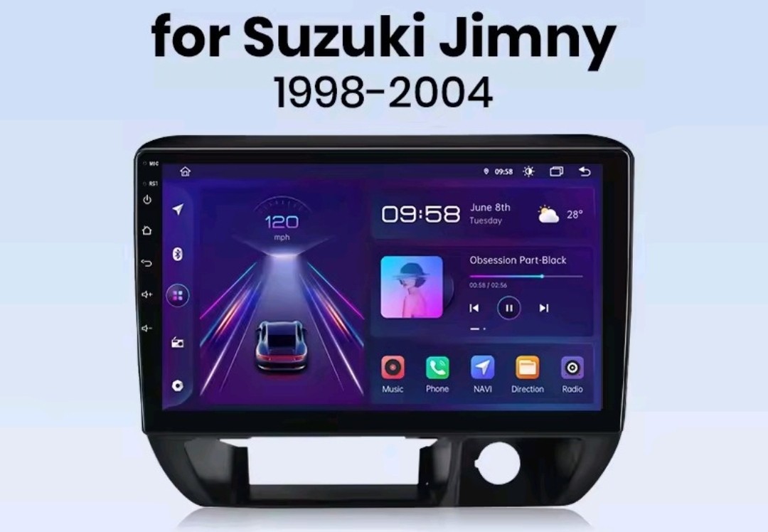 2 DIN 9″ RADIO FOR SUZUKI JIMNY ANDROID BLUETOOTH USB WI-FI GPS CARPLAY 98/04