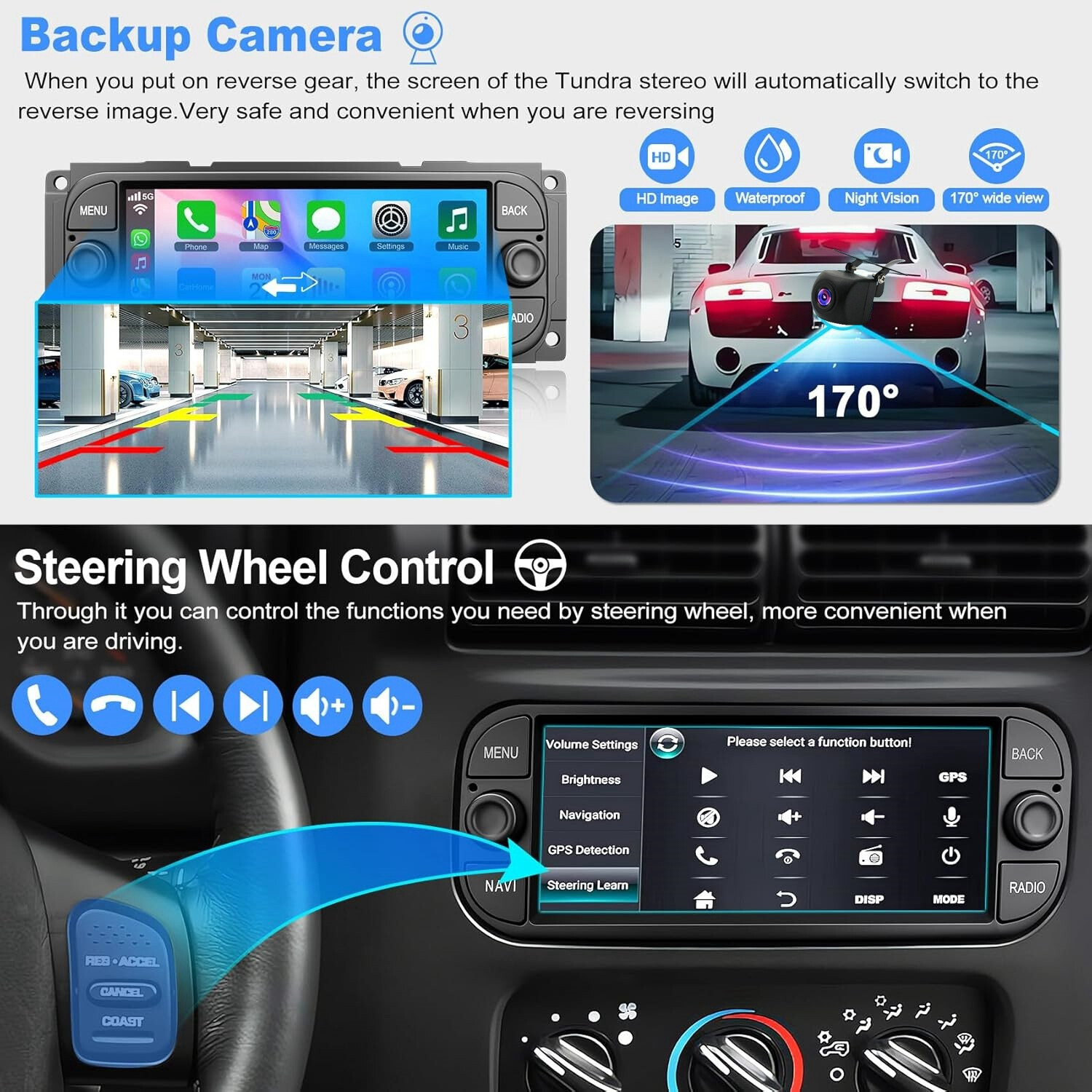 6.86″ Radio For Dodge Ram 1500 2500 3500 2002-2005 Carplay Android 13 GPS Player
