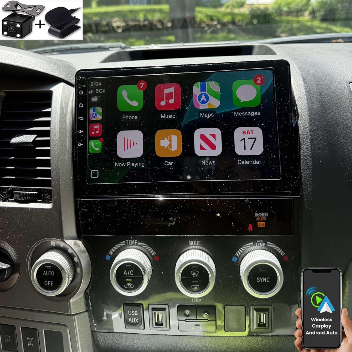 9” for Toyota Tundra 2014-2021 Car Stereo Radio Android 15 CarPlay GPS 2+64GB