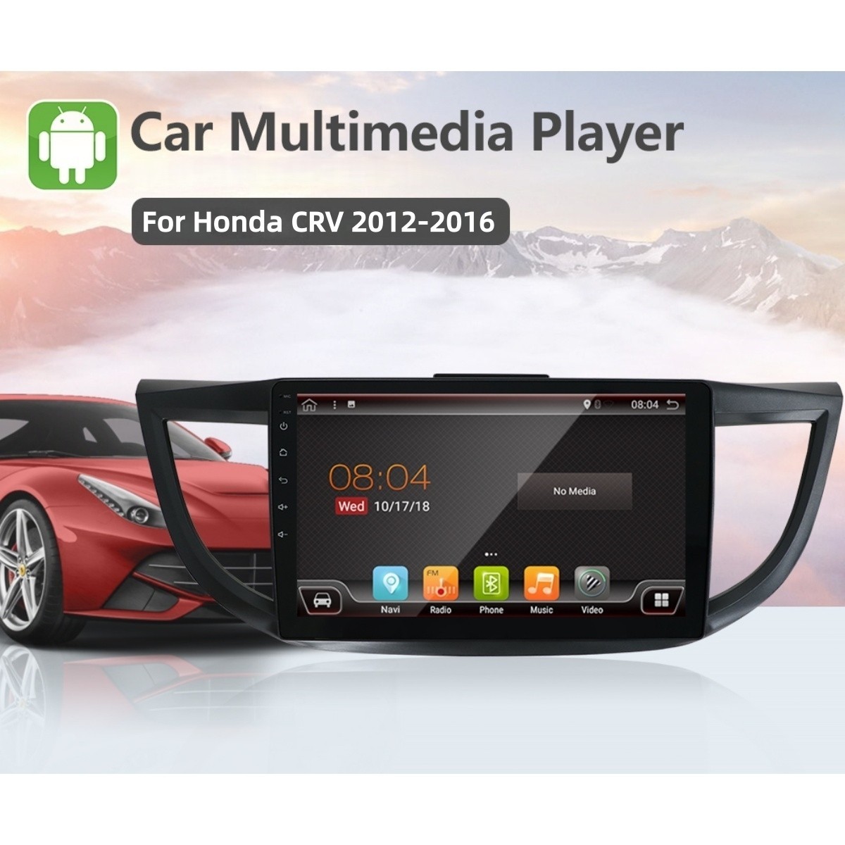 8G+256G Car Radio For Honda CRV 2012-2016 Android 14 GPS NAV BT WIFI CarPlay USB