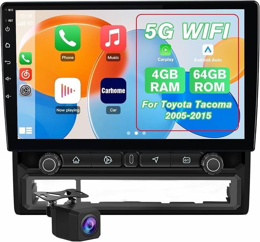 Car Radio for Toyota Tacoma 2005-2015 (4GB RAM+64GB ROM) 10.1 inch IPS Touch