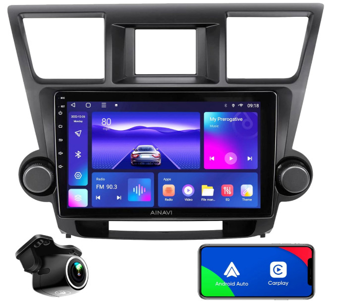 10.2” Touchscreen Car Stereo for Toyota Highlander (3G+32G,2009-2014)