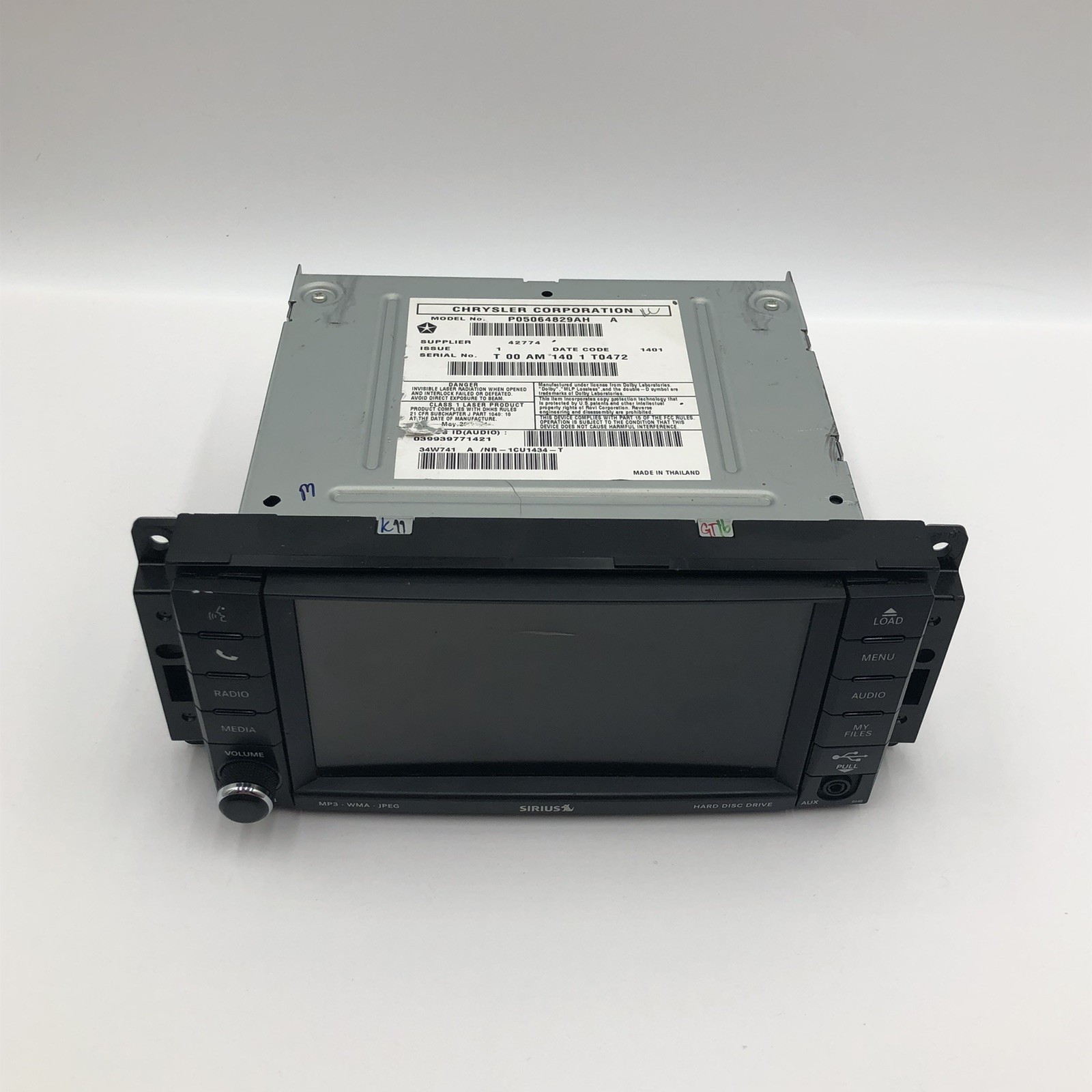 13-16 Chrysler Town Country MyGiG Navigation High Speed Radio RHB P05064829AH