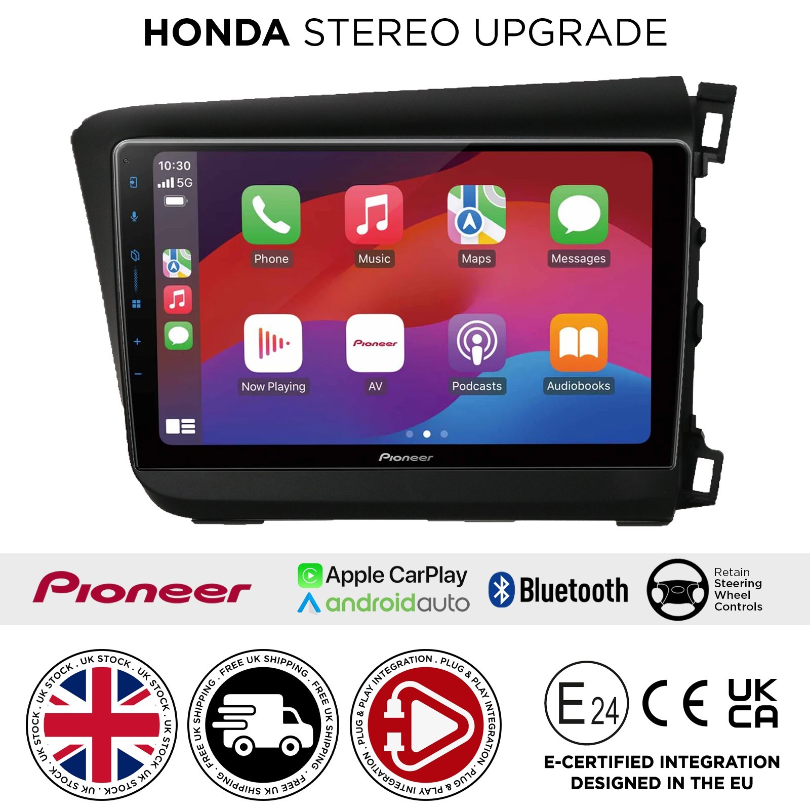 9″ Android Car Stereo for Honda Civic 2012 CarPlay Android – Pioneer FK9HD3