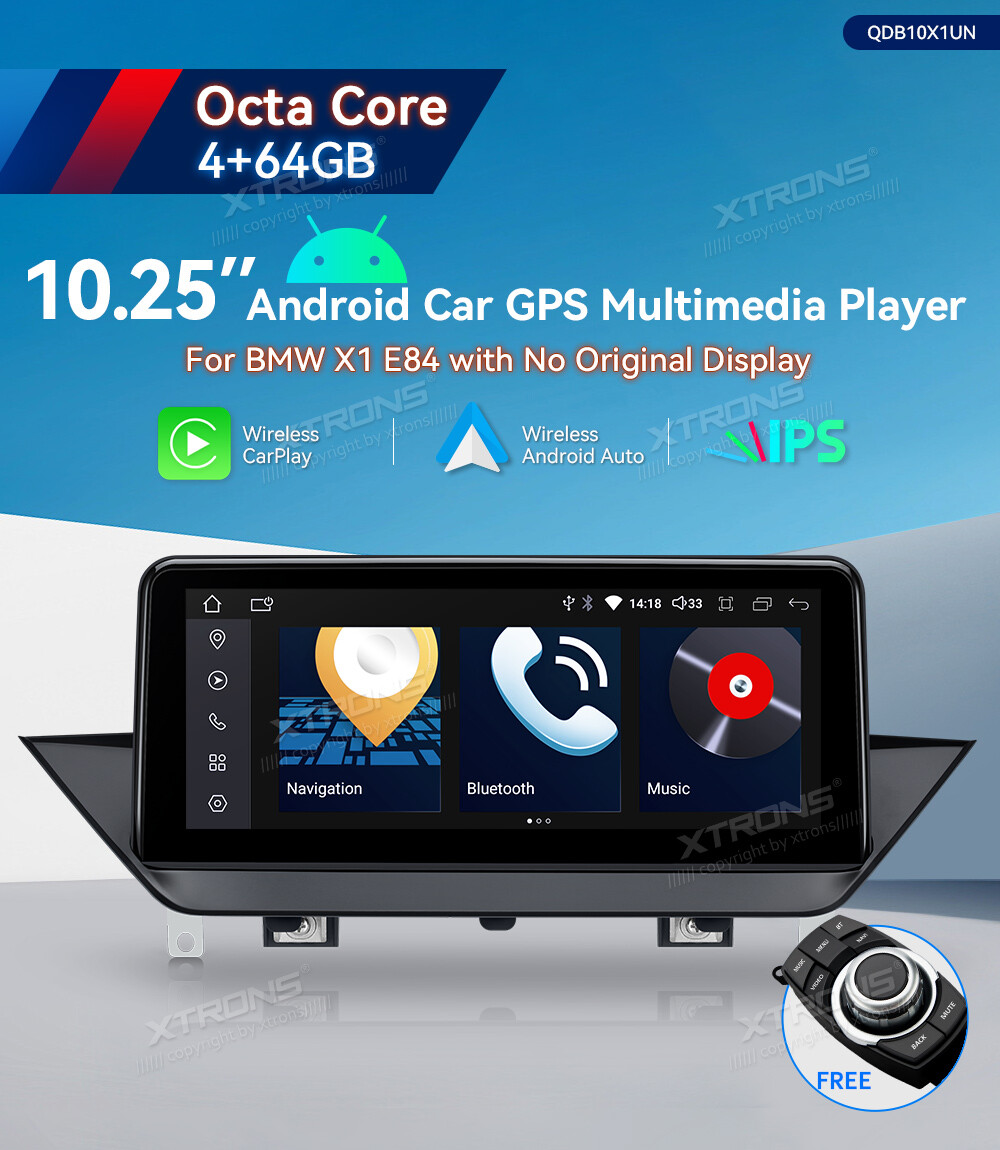 For BMW X1 E84 No Original Display Android 14 Car GPS Navi Stereo 8Core 4+64GB
