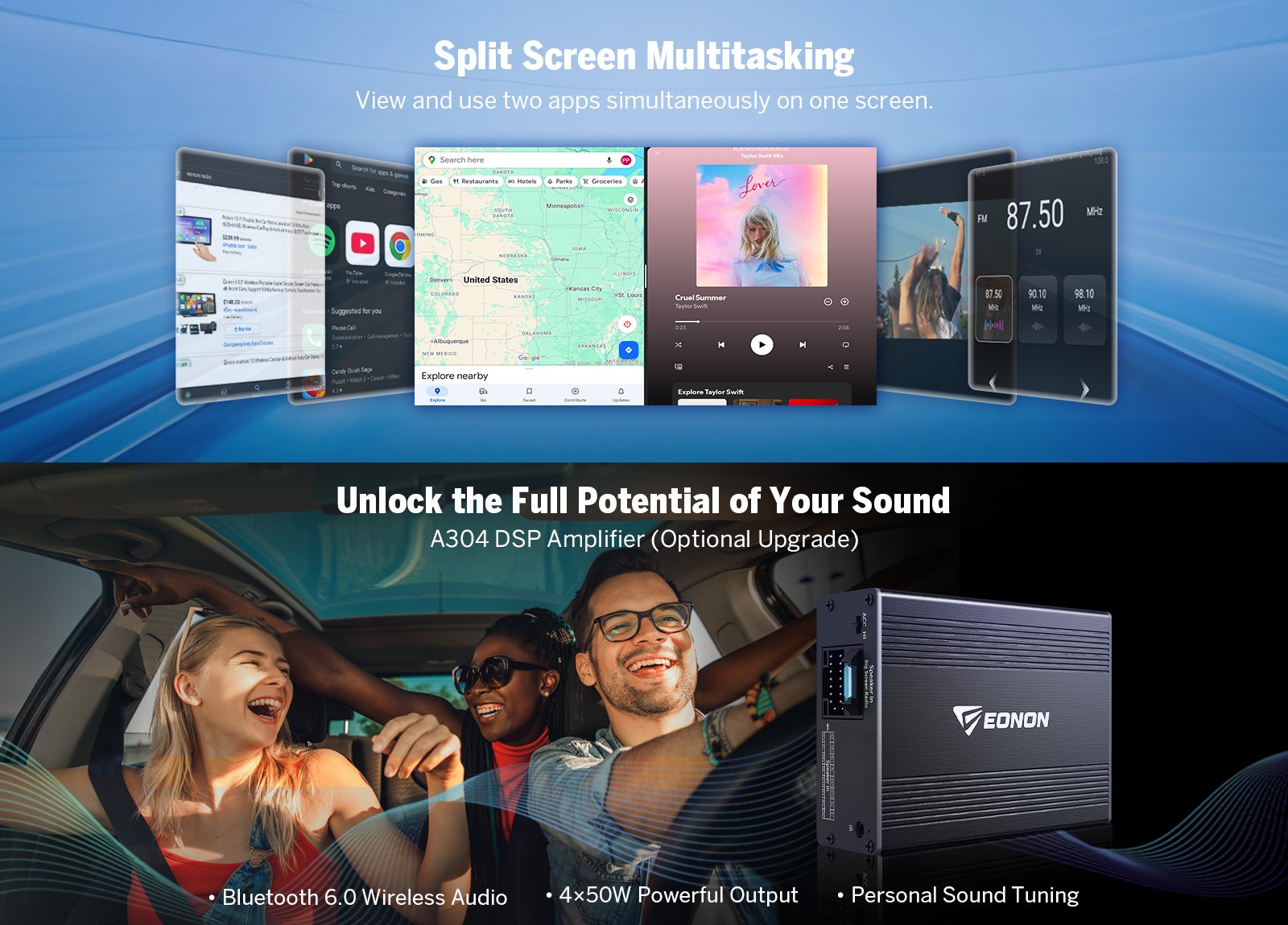 Android 14 Auto 9″ IPS Touch Car Radio Stereo CarPlay GPS DSP WiFi For RAM 3500