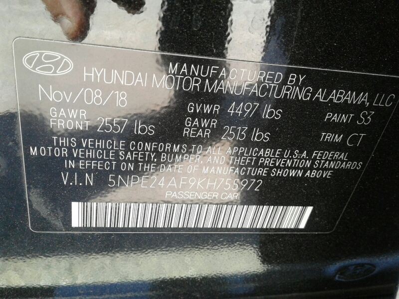 Audio Equipment Radio Receiver Assembly US Market Fits 18-19 SONATA 104140
