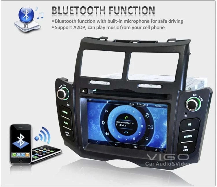 SF X3 Toyota Yaris 2007 To 2011 7 inch Touch Screen DVD Player GPS Navigation