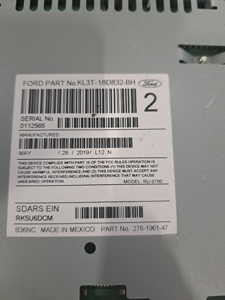 2019 F150 Stereo Radio Receiver Sku#4471220