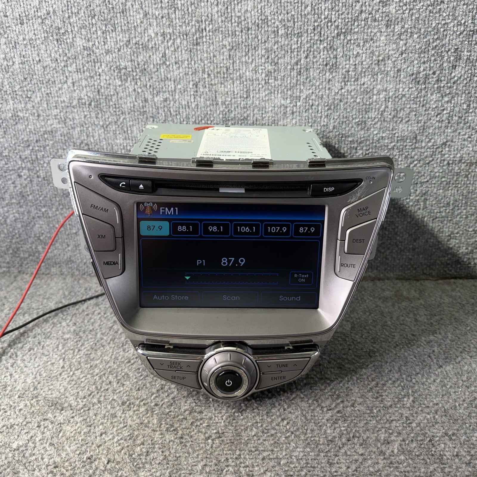 2011-13 HYUNDAI ELANTRA RADIO CD GPS NAVIGATION UNIT OEM SILVER 96560-3X150RA5
