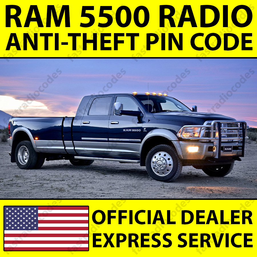 ✅RAM 5500 CAR RADIO ANTI-THEFT UNLOCKING PIN CODE FAST & RELIABLE SERVICE✅