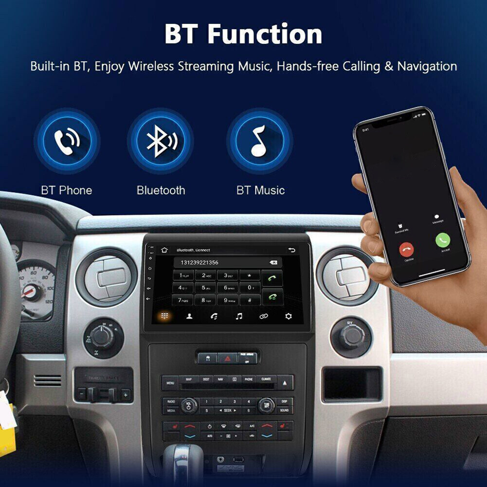 For Ford F-150 2009-2014 Wireless CarPlay Android 13.0 Car Stereo Radio GPS Wifi