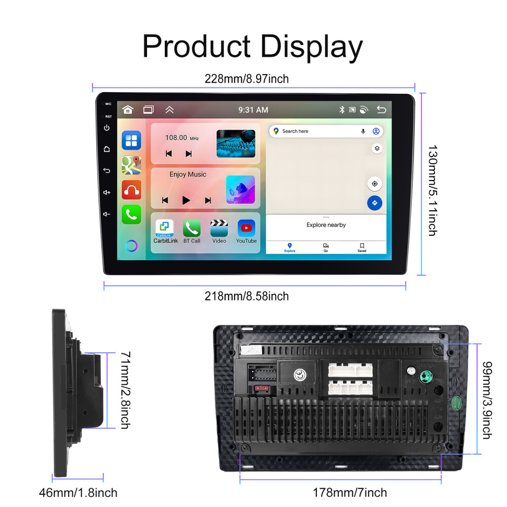 64GB Android 13 Car Stereo Radio Carplay GPS Navi for 2008-2012 Subaru Forester