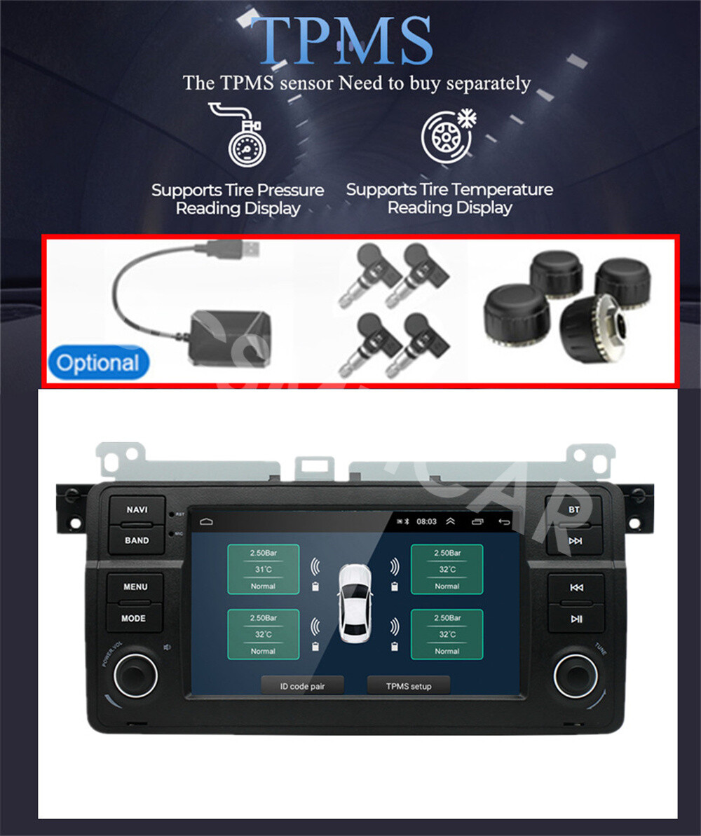 7in Car Multimedia Player WIFI FM/RDS SWC Fit For BMW E46 3 Series M3 1998-2006