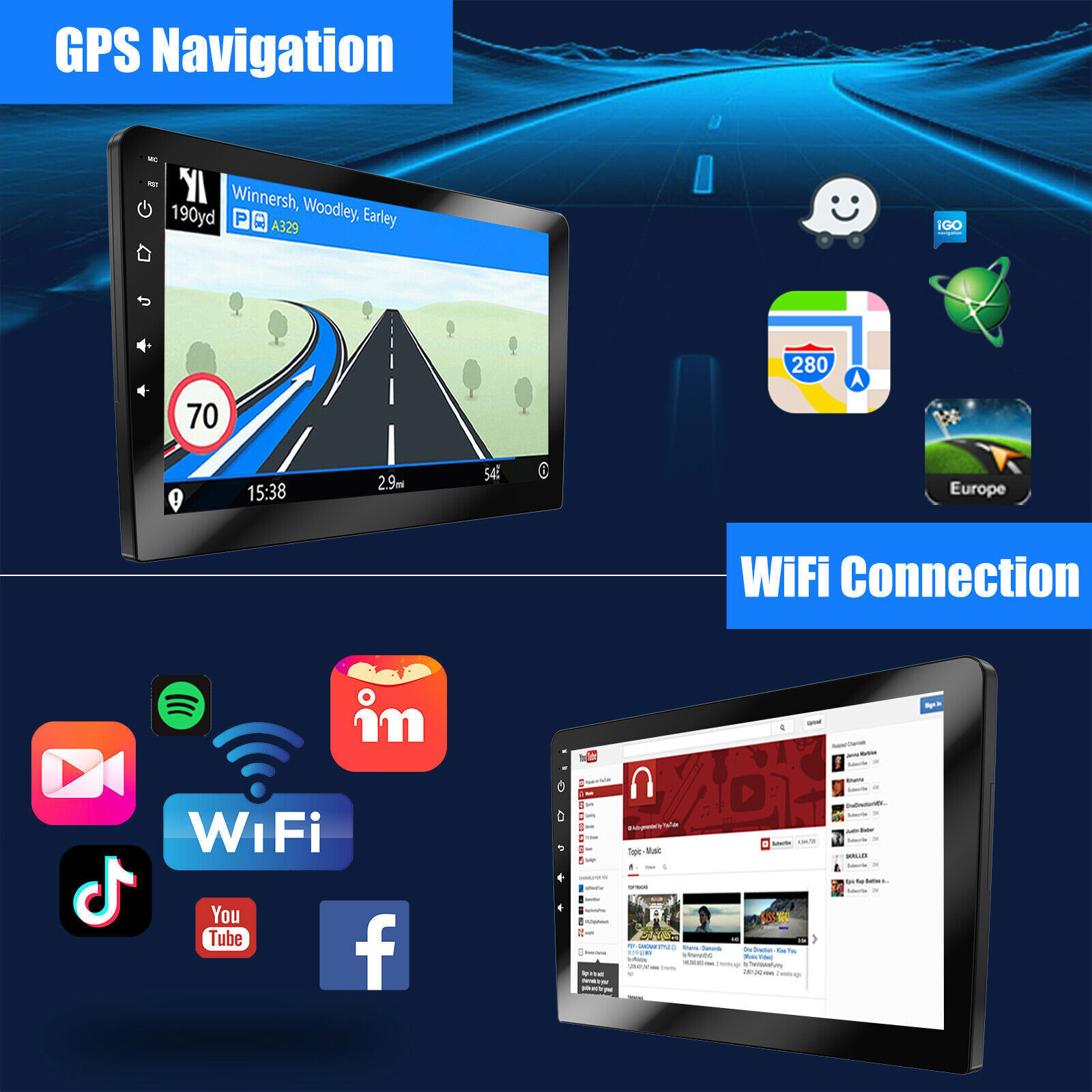 For Honda Civic 2006-2011 Android 14 Apple Carplay Car Stereo Radio GPS Navi BT