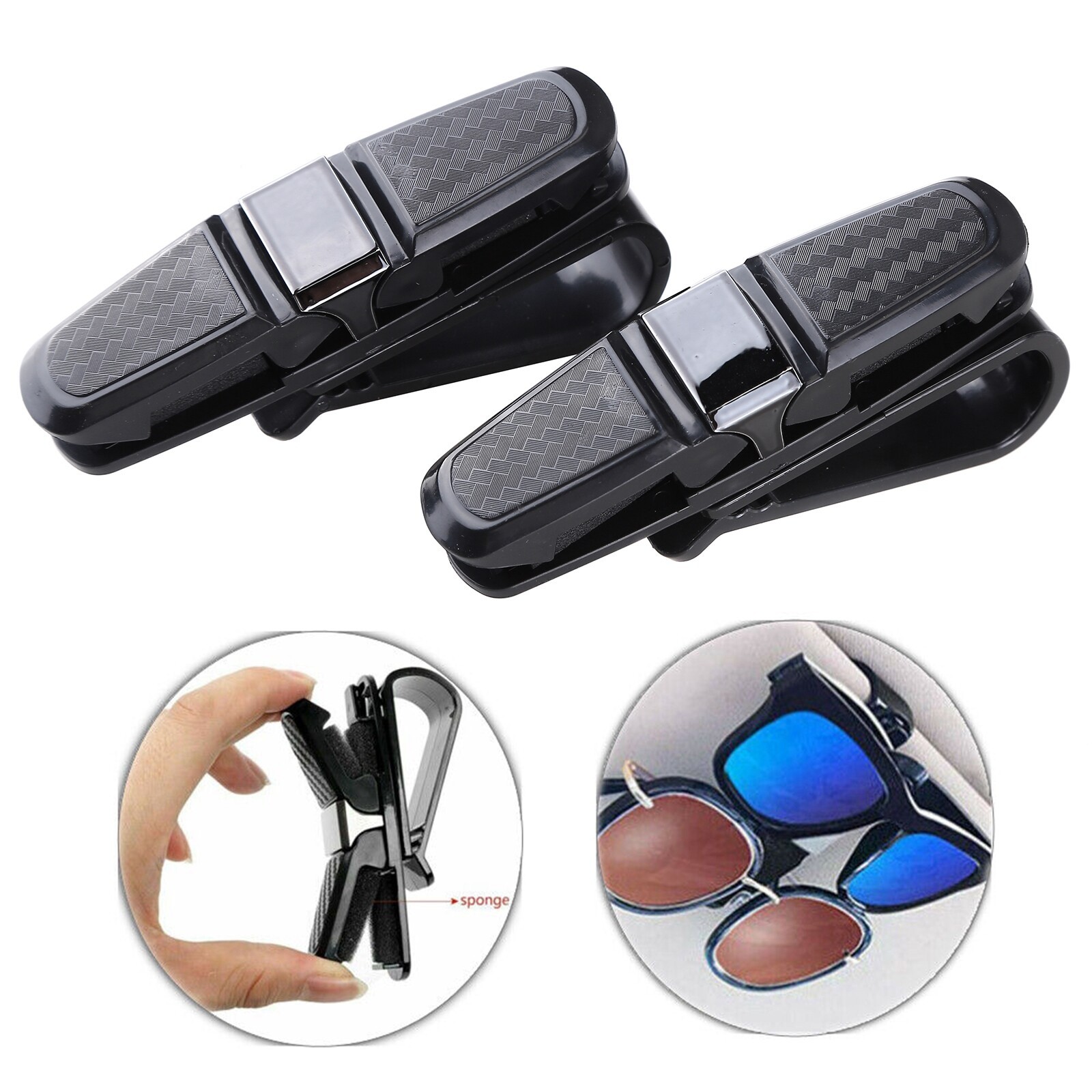 1PC Universal Car Sun Visor Clip Sunglasses Glasses Card Ticket Holder NEW