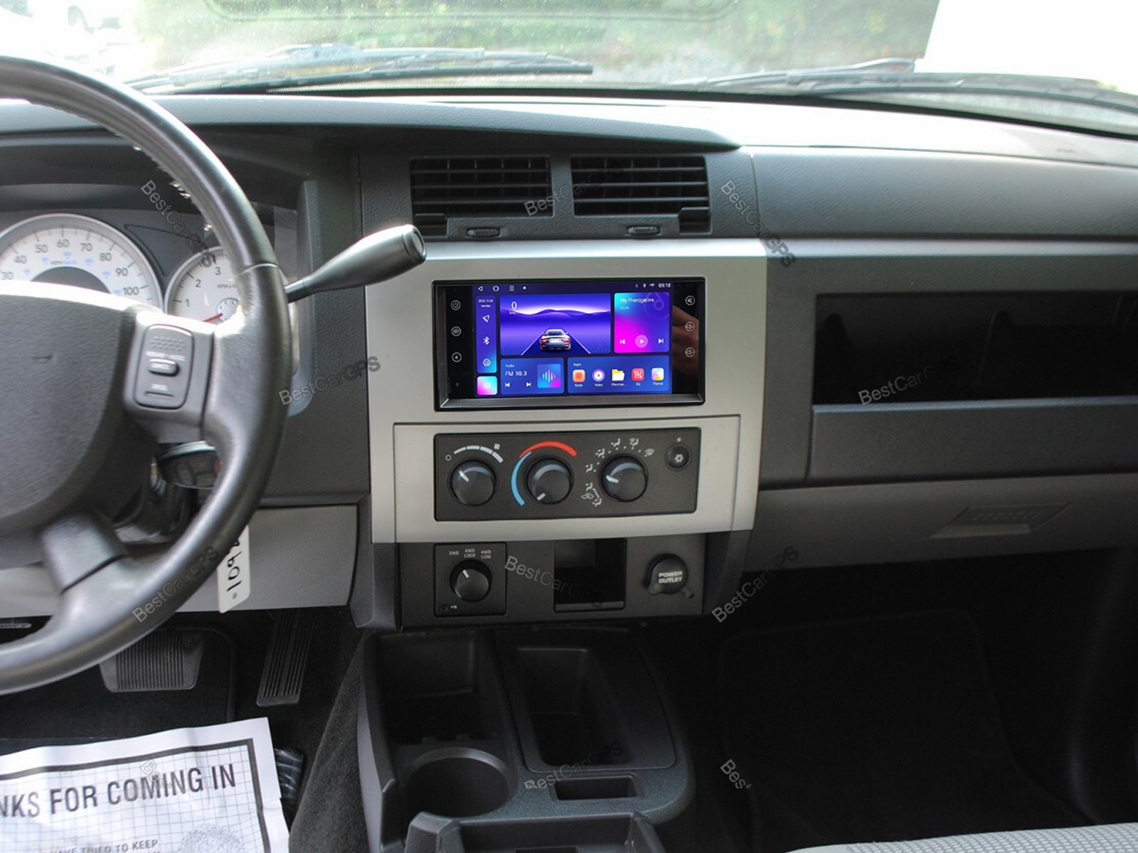 For 2008-2011 Dodge Dakota In Dash Radio Rotated Android 15 Stereo CarPlay GPS