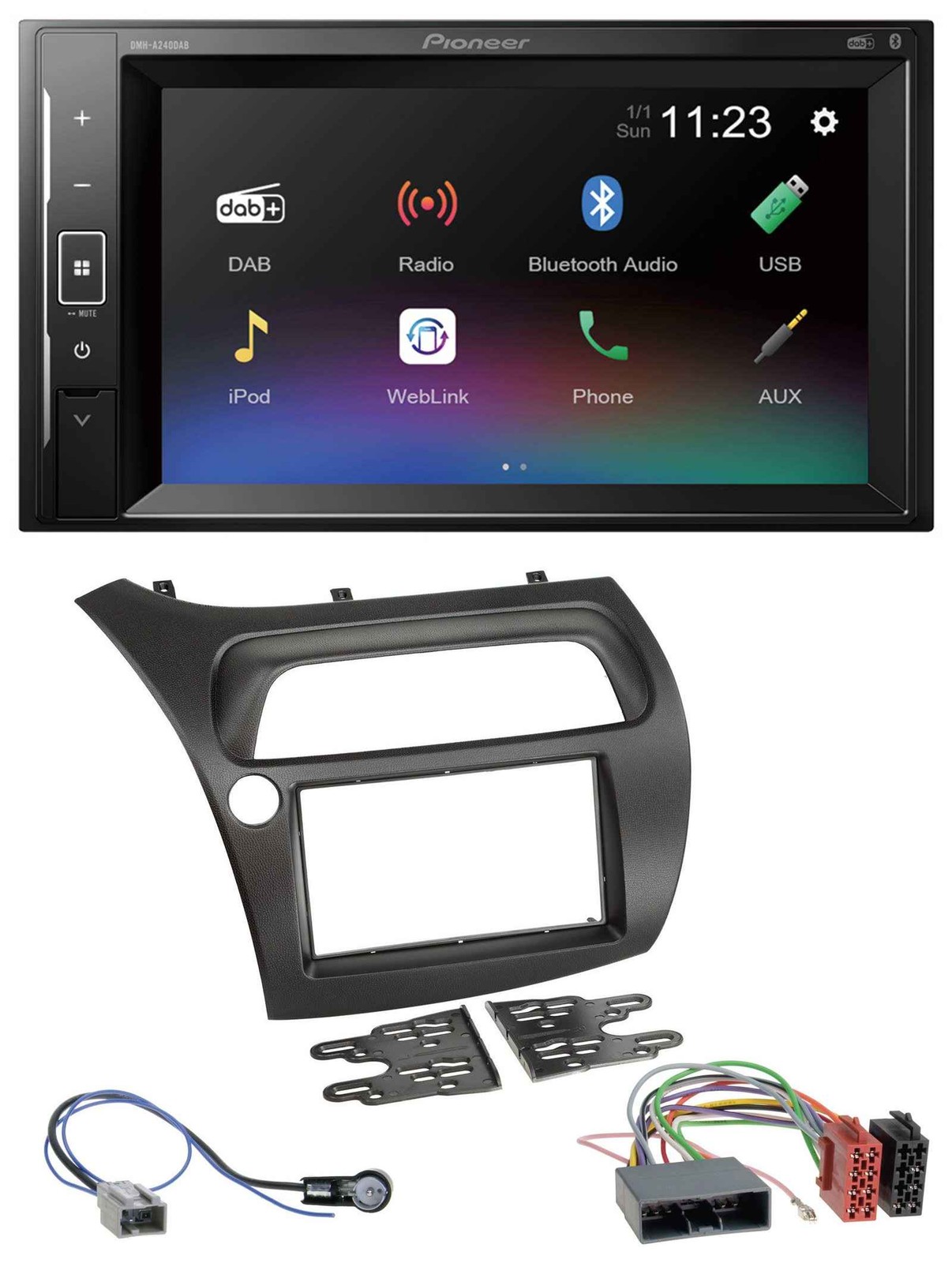 Pioneer DAB MP3 2DIN Bluetooth USB Car Stereo for Honda Civic (2006-2012)