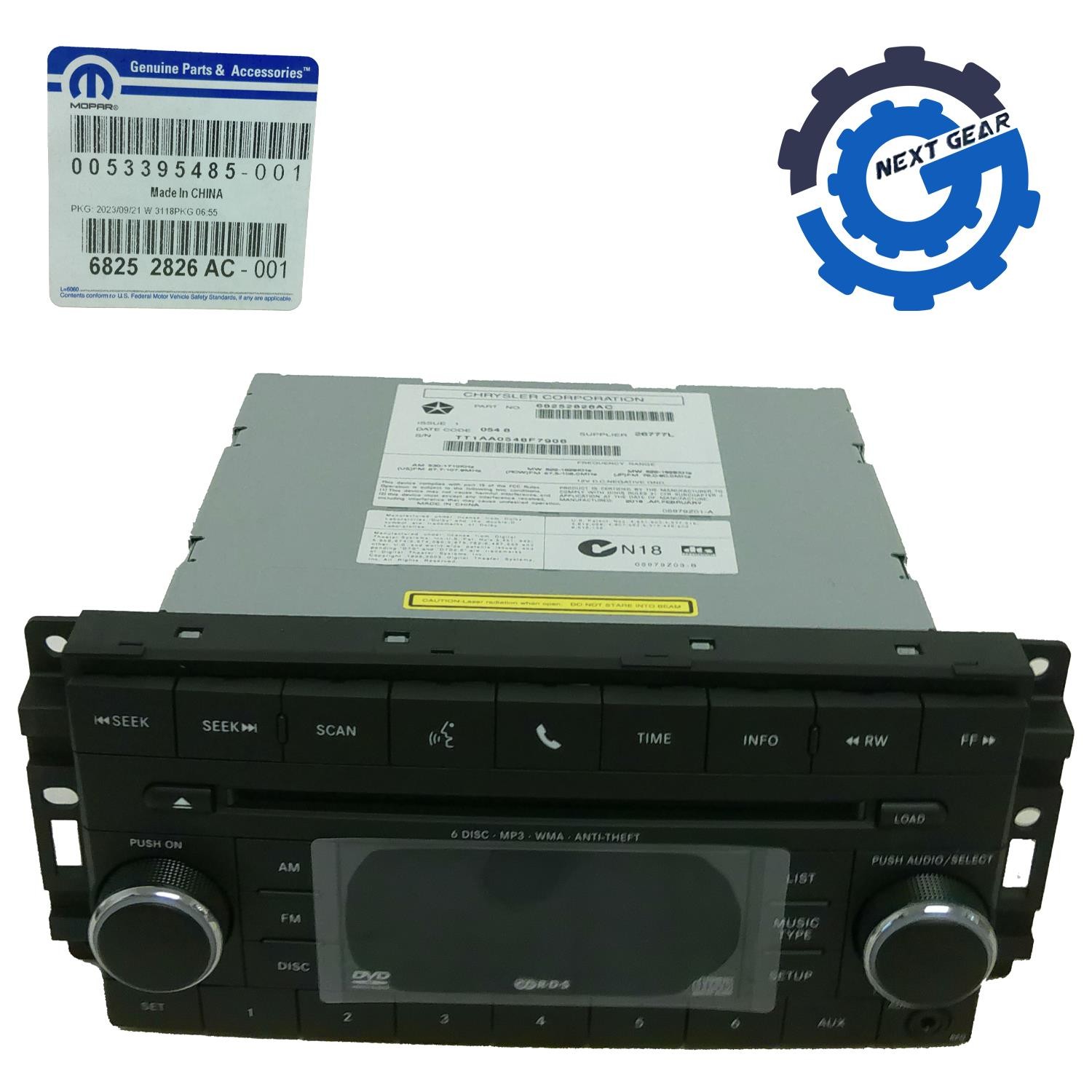 New OEM Mopar Radio 6 DVD Changer for 2007-2018 Jeep Dodge Vehicles 68252826AC