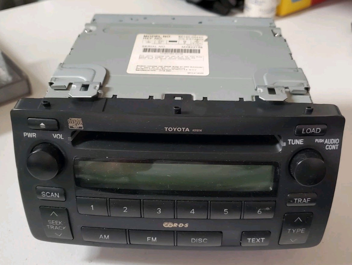 Toyota OEM Radio Stereo CD AM FM RDS Panasonic CQ-ES7460X 86120-02440 Black