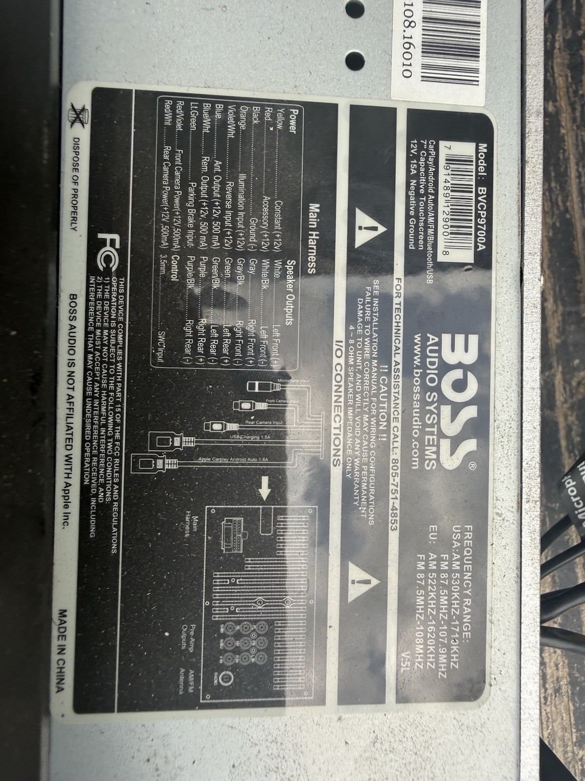 2014-2019 Dodge Ram Complete Radio Bezel With Controls And Complete Boss Radio