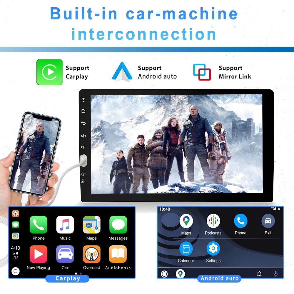 For 1993-2002 Toyota Corolla Carplay Android Auto Single 1Din Car Stereo Radio