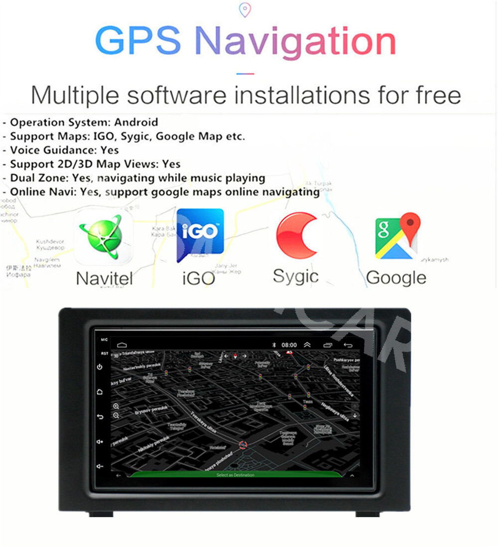 Double 2Din Car GPS Navigation Stereo DAB+ FM/RDS Fit For SaaB 9-3 2007-2011