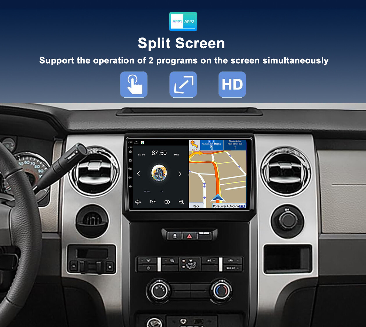 For Ford F-150 F150 2009-2014 Apple Carplay Android 13 Car Stereo Radio GPS NAVI