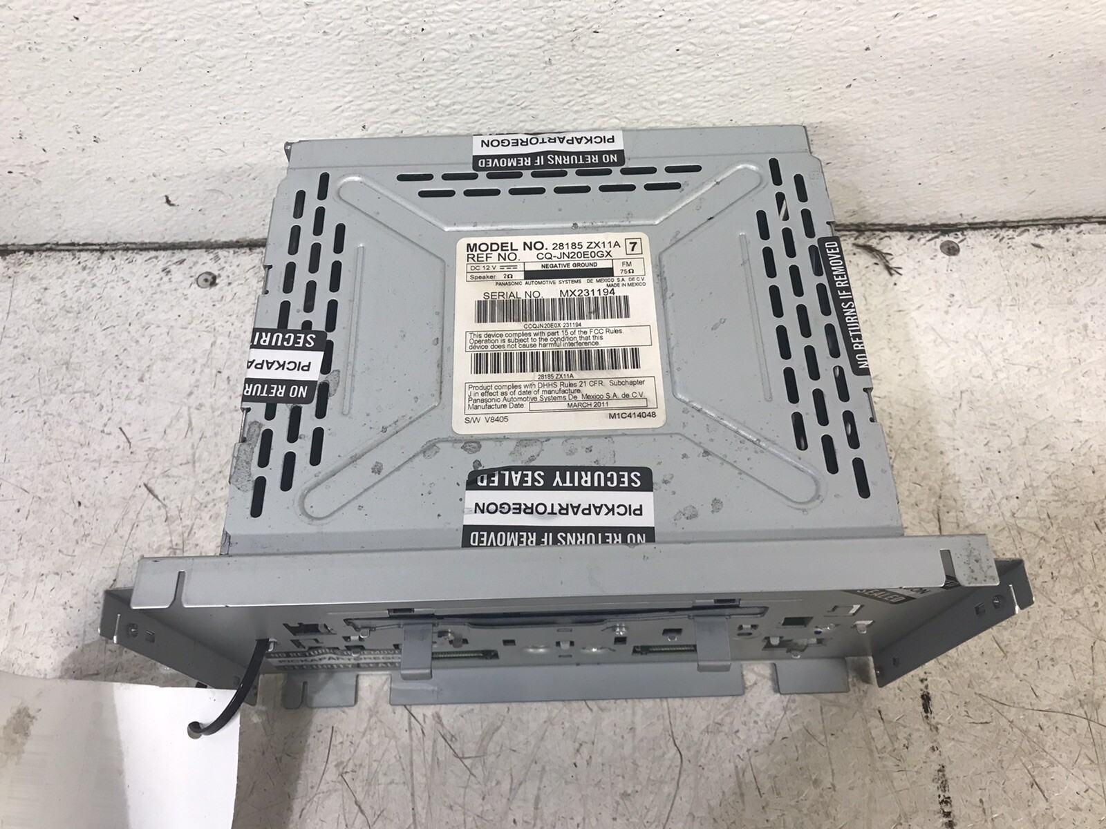 2011-2012 Nissan Altima 4DR SED radio stereo disc disk CD player receiver 2 DIN