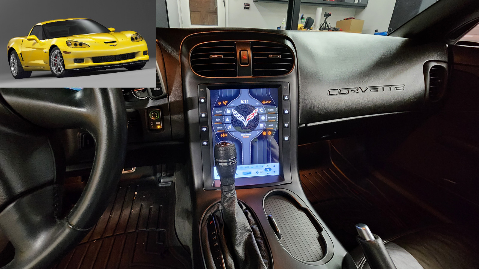 New Elliott Motorsports 05-13 C6 Corvette 10″ 8gb-128gb Android Head Unit Radio