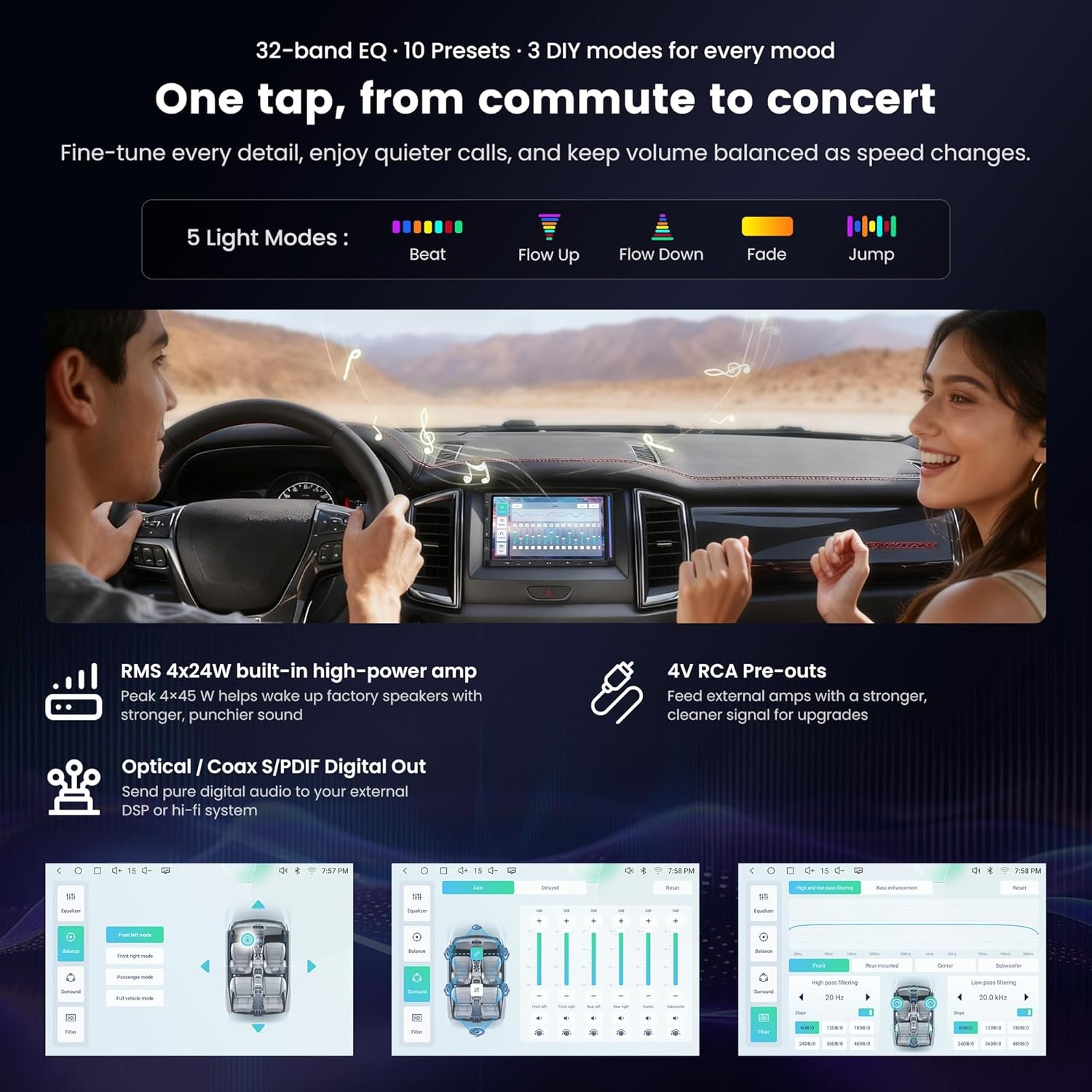 ATOTO S8 4G+32G Double Din Car Stereo GPS Play 4G LTE Android Radio 7″Multimedia