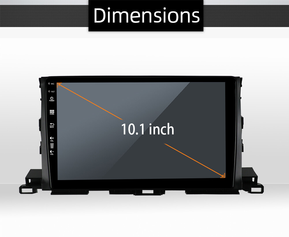 8GB+256GB For Toyota Highlander 2014-18 CarPlay&Android Auto Car Stereo GPS 128G