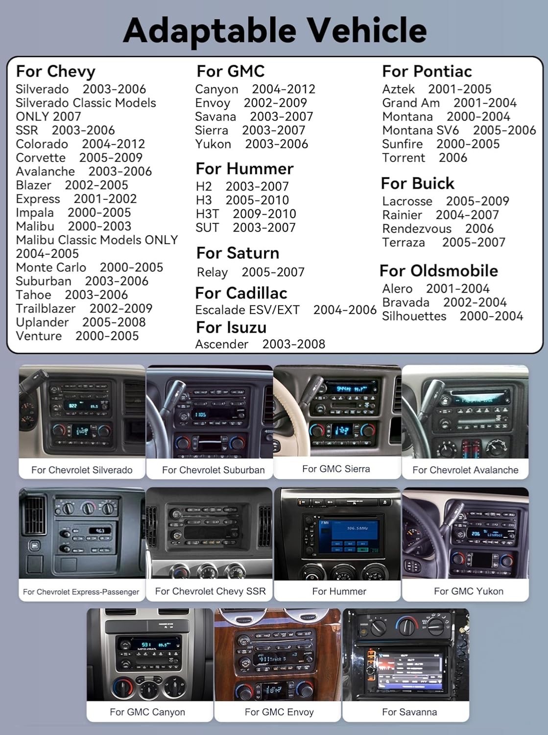 2+64G Android Car Stereo Radio for Chevy Chevrolet Silverado SSR, BT FM/RDS WiFi