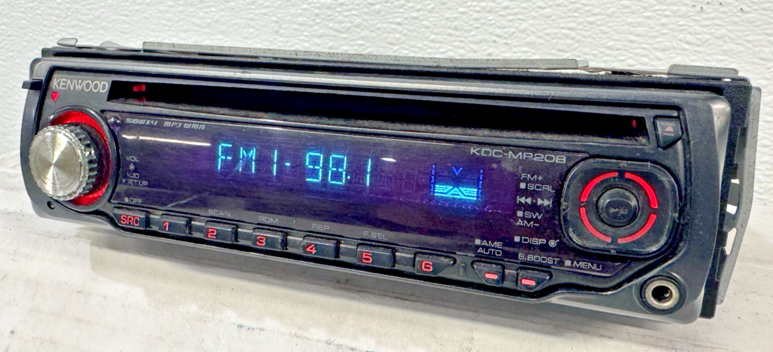 Kenwood KDC-MP208 radio stereo CD player 1 Din MP3 WMA receiver head unit