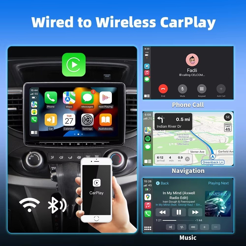 2026 USB Wireless CarPlay Adapter For iPhone Apple Wireless Dongle Plug Play
