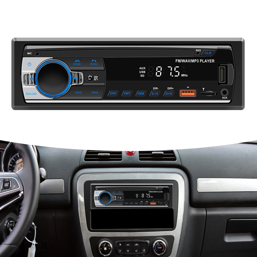 Sleek Black Design Powerful 60W Digital car for mp3 player features USB input