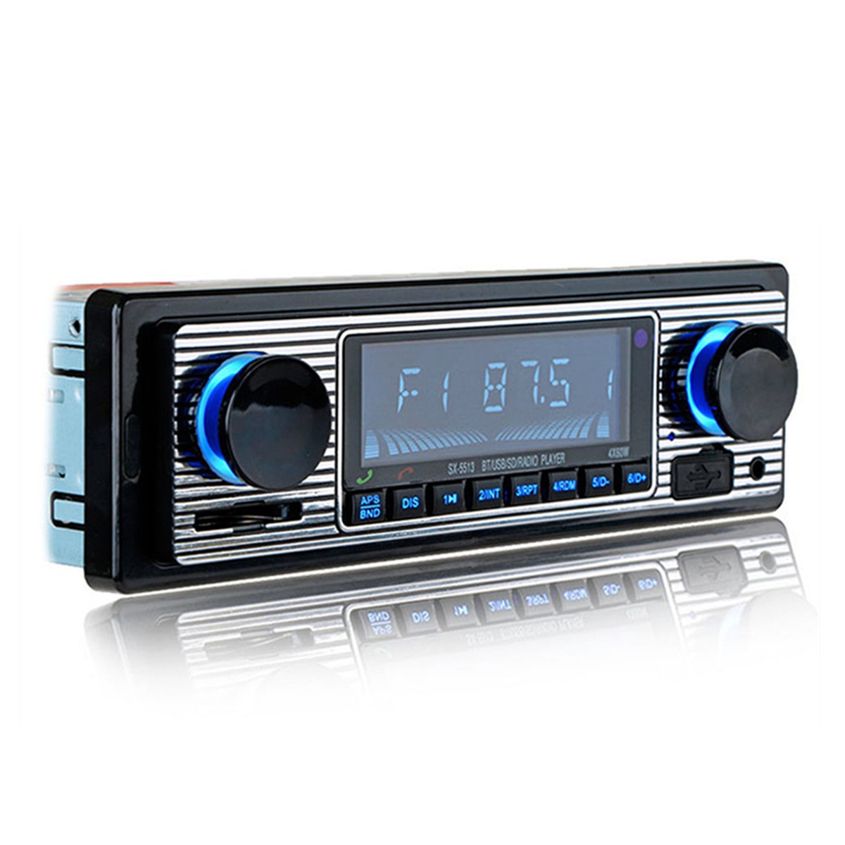 Car Stereo Radio MP3 Player Single 1DIN Bluetooth FM/SD/AUX/USB Audio In-Dash
