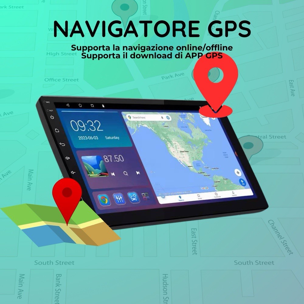 9” Android 15 Carplay Car Stereo For Fiat 500 2007-15 GPS Navi BT RDS USB 4+64GB