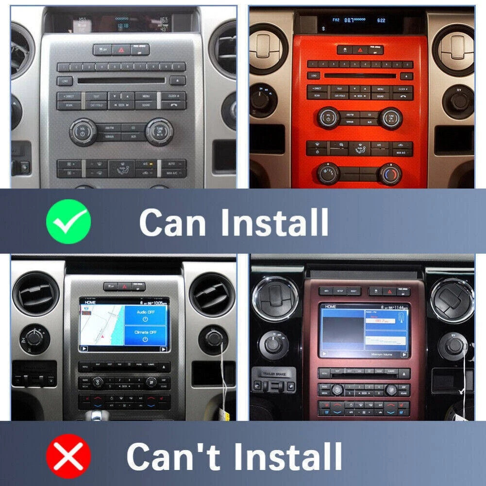 Car Stereo Radio For 2009-2014 Ford F150 Android 15 32G Apple Carplay FM/RDS GPS