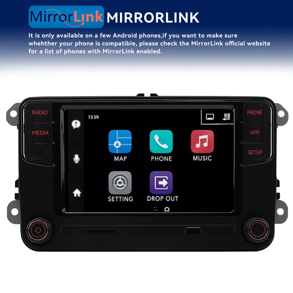 Noname RCD360 PRO RCD330 187B Android Auto Carplay Radio For VW Golf Tiguan US