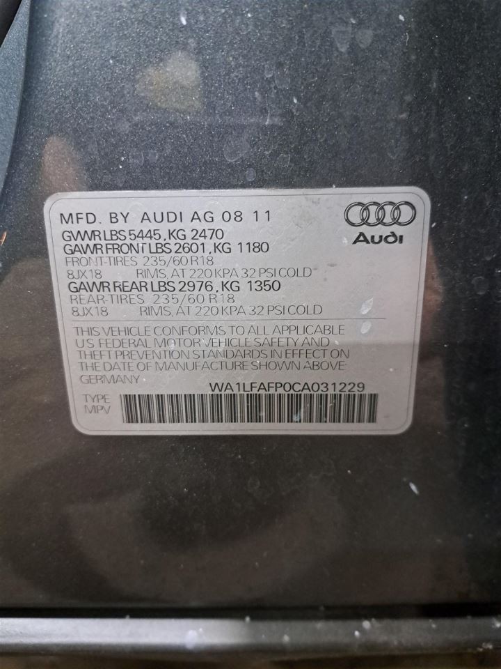 2012 Q5 Audi Stereo Radio Receiver,Trunk Mounted,4g0035082 Sku#4345854