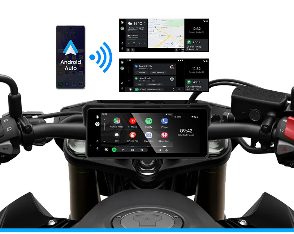 5/6.86/7/8.1 inch Digital Motorcycle Dashboard Motorcycles Carplay GPS