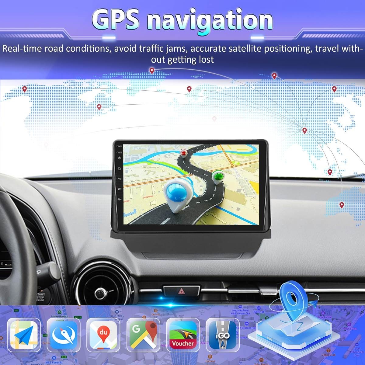 9”Android Apple CarPlay Auto 64G Head Unit Car radio For Mazda 2/CX-3 2016-2021