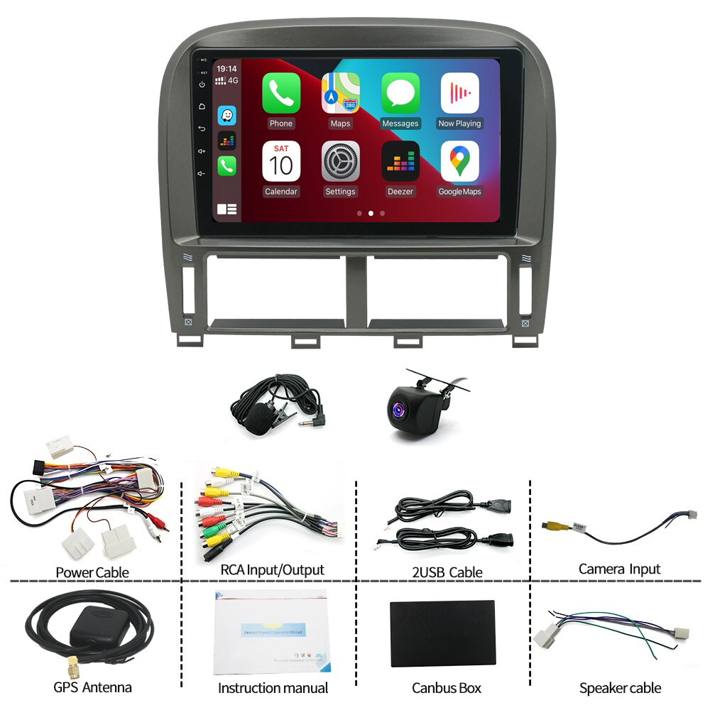For 2001-2006 Lexus LS430 Carplay Car Radio Stereo Android 13 GPS NAVI WiFi +CAM